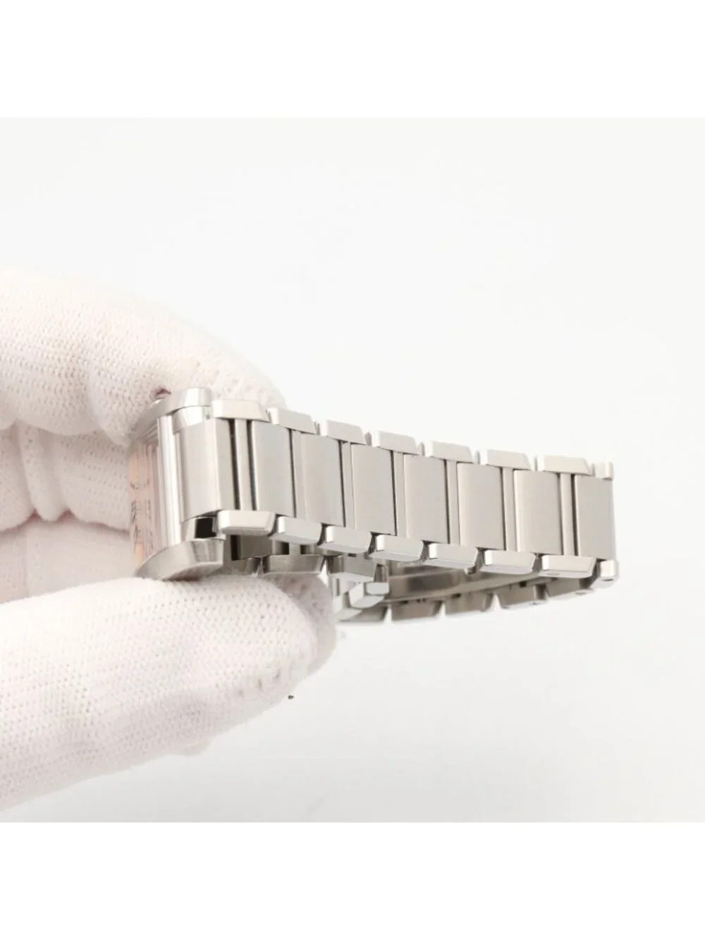 Cartier Watch Tank Francaise SM Pink Shell Stainless Steel